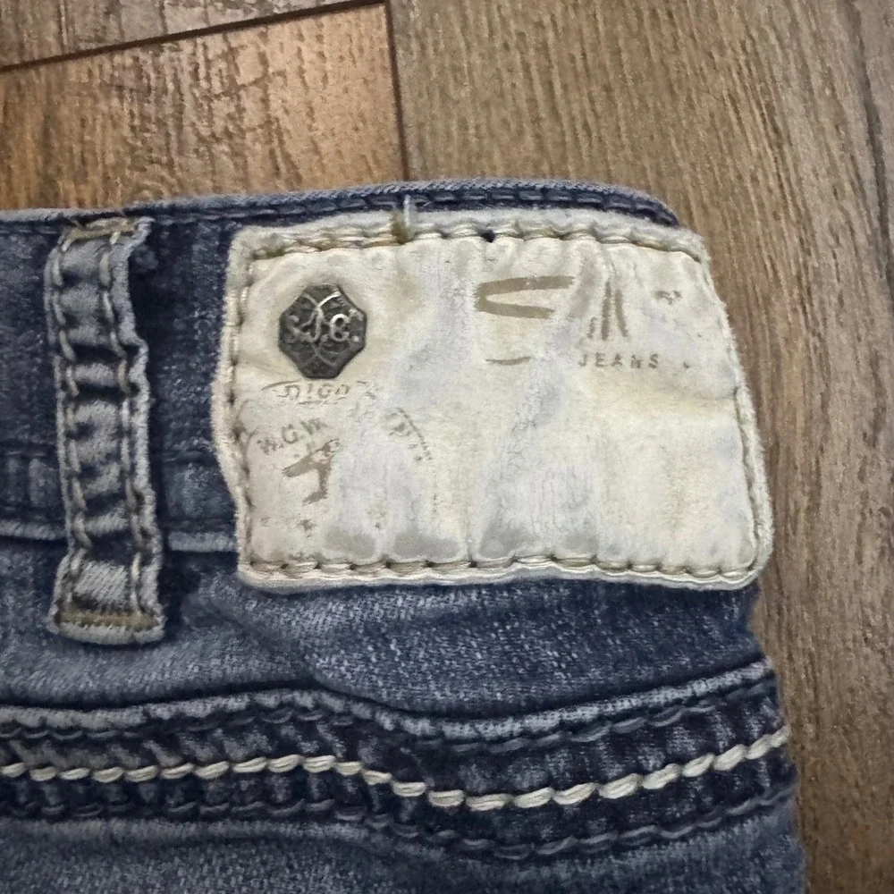 Silver Jeans Co Suki Capri Dark Wash Embroidered Denim Jeans W30 Western - Picture 9 of 11